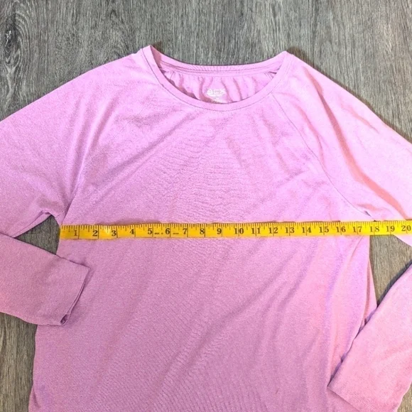 2/$15 Woman's ACX Active Pink Long Sleeve Crewneck Work Out Shirt- Size Large - Picture 3 of 5
